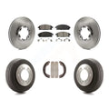 Transit Auto - Front Rear Disc Brake Rotors Ceramic Pads And Drum Kit For Nissan Pathfinder INFINITI QX4 K8T-103687
