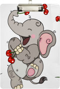 ZHANZZK Elephant Cherry Clipboard Hardboard Wood Nursing Clip Board and Pull for Standard A4 Letter 13x9 inches