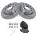 Teledu Rear Ceramic Brake Pads & 2 Discs Rotors Kit For 2010-2016 Audi Volkswagen
