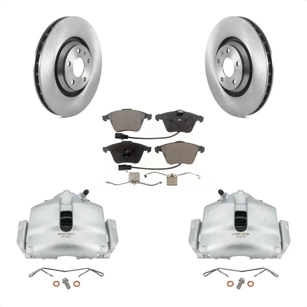 Transit Auto Front Disc Brake Caliper Rotors And Semi-Metallic Pads Kit For Audi TT Quattro With 340mm Diameter Rotor KC8-100064P