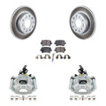 Transit Auto Rear Disc Brake Caliper Coated Rotors And Semi-Metallic Pads Kit For 2010-2013 Audi A3 Quattro With 256mm Diameter Rotor KCG-100055P