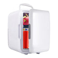 Mini Fridge, 4 Liter/6 Can Fridge, Portable Thermoelectric Cooler and Warmer Refrigerators for Skin Care, Makeup, Bedroom, Room, Car (White)