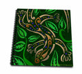 3dRose Gecko Tribal Abstract Reptile Digital Art - Drawing Book, 8 by 8-inch