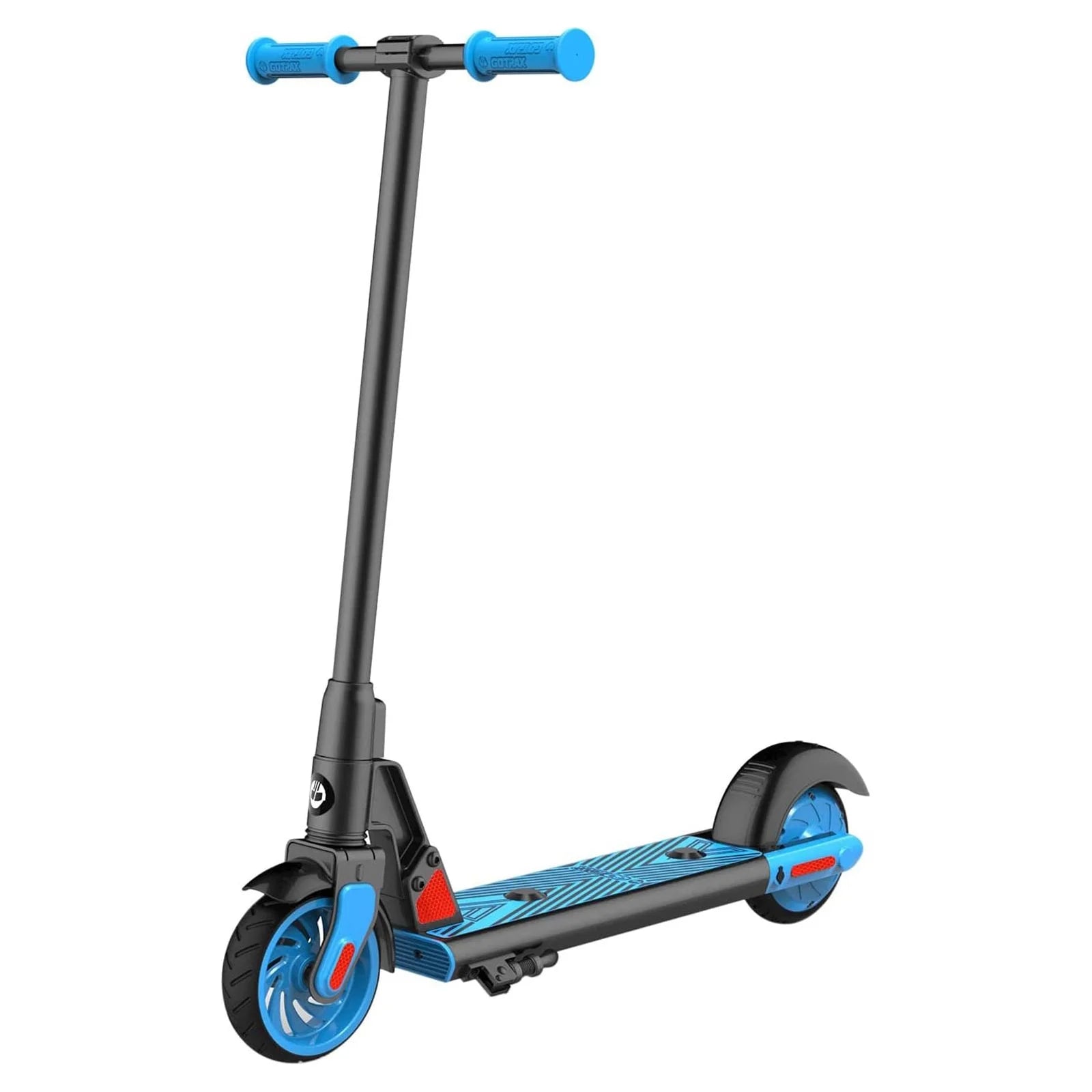 GOTRAX GKS Electric Scooter with 6 In. Solid Tires, 50.4 Wh Lithium Battery up 4 miles, 150W Motor up 7.5 mph for 6-12 Year Old Ages Kids, Blue