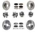 Transit Auto - Front Rear Hub Bearings Assembly Disc Brake Rotors And Semi-Metallic Pads Kit (10Pc) For Mazda 3 Sport 2.5L KBB-113326