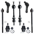 Detroit Axle - 4WD Front Suspension Kit for 2005-2008 Ford F-150 Lincoln Mark LT 2 Lower Ball Joints 2 Sway Bar End Links 4 Inner & Outer Tie Rod End Links 2006 2007 Replacement