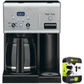 Cuisinart CHW-12 Coffee Plus 12-Cup Programmable Coffeemaker with Hot Water System Black Bundle with 1 Year Extended Protection Plan