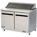 Arctic Air Double Door Mega-top Sandwich / Salad Prep Table, 12 Cu Ft, Stainless Steel, AMT48R