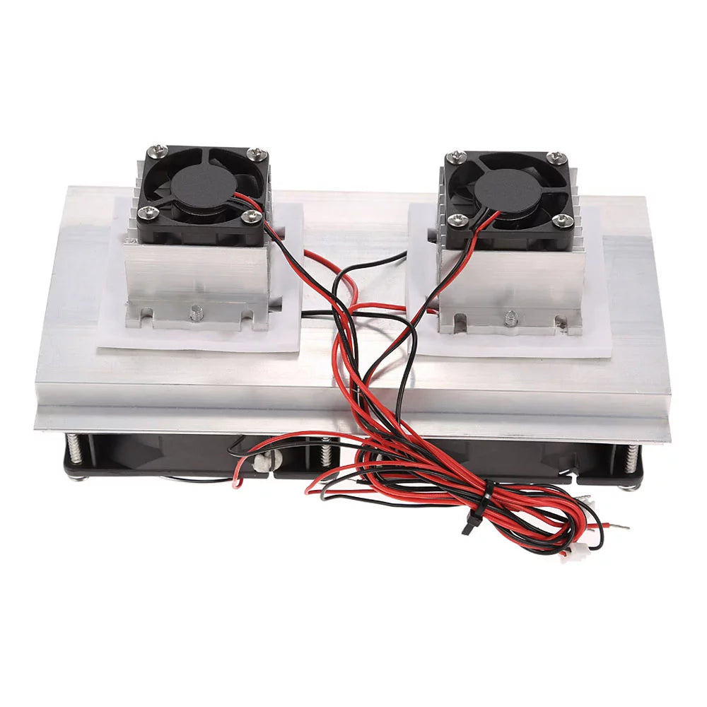 Walmeck Thermoelectric Peltier Refrigeration Cooling System Kit Semiconductor Cooler Large  Cold Conduction Module Double Fans