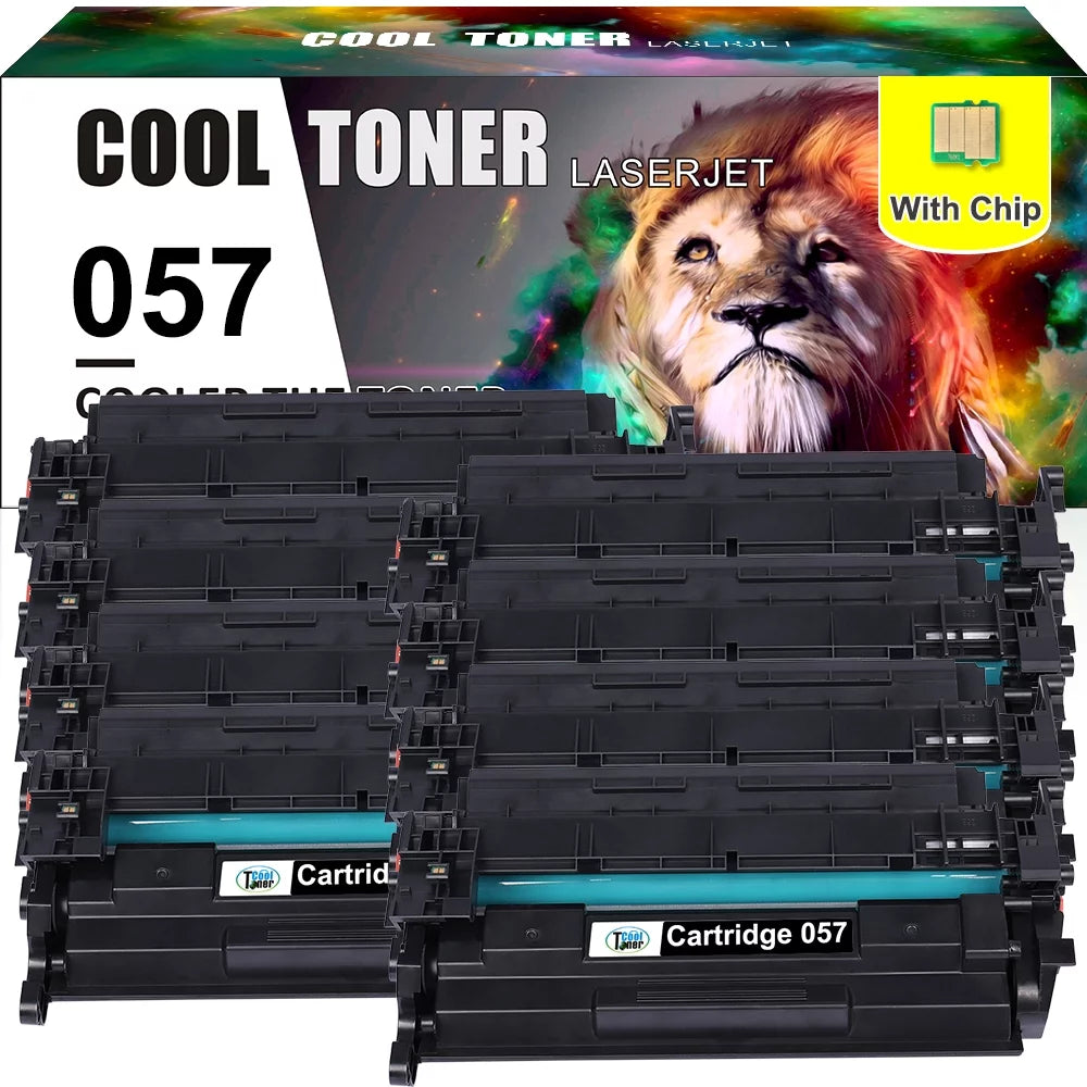Cool Toner Compatible Toner for Canon 057 CRG-057 with chip imageCLASS MF445dw MF448dw LBP226dw Printer Ink (Black, 8-Pack)