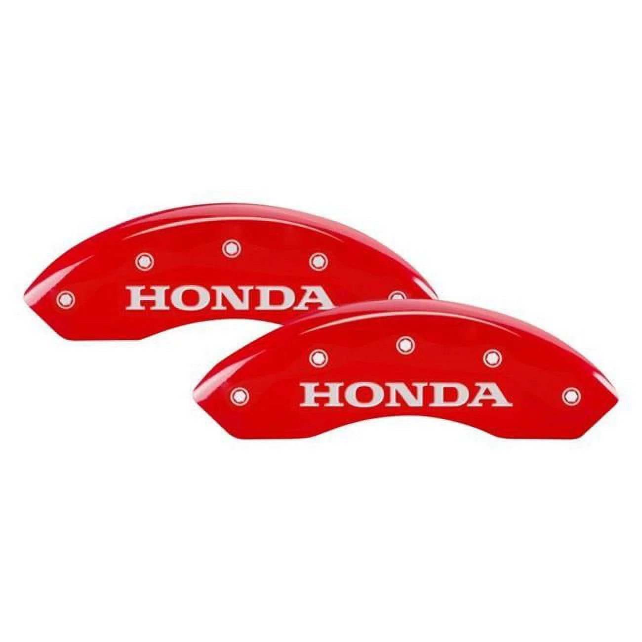 MGP Caliper Covers MGP20224SHONRD Gloss Caliper Covers with Honda Engraving, Red - Set of 4