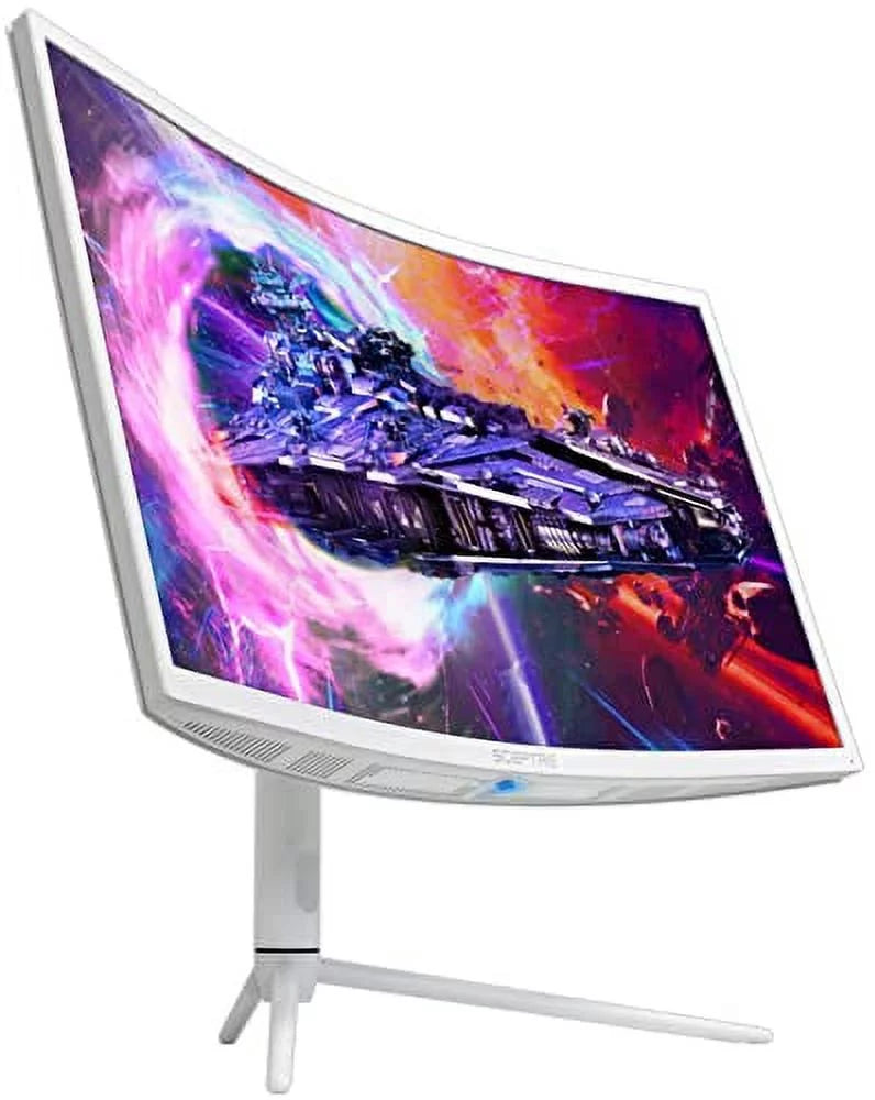 Sceptre 27 Curved Nebula White QHD 2K Monitor 2560 x 1440p up to 165Hz 1ms HDR1000 99% sRGB Ambient Light Sensor Luminous Backcover Lights Height Adjustable Build-in Speakers (C275B-QWN168W)