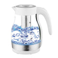 Brentwood Cordless Glass Electric Kettle with Tea Infuser and Swivel Base 1.79-Qt. White (KT-1962W)