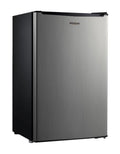 Whirlpool 4.3 Cu Ft Mini Fridge with Single Door, Chiller WH43S1E, Stainless Look