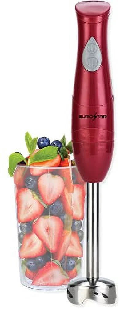 EUROSTAR EH441R 2-Speed Hand Blender with Stainless Steel Detachable Shaft (RED)