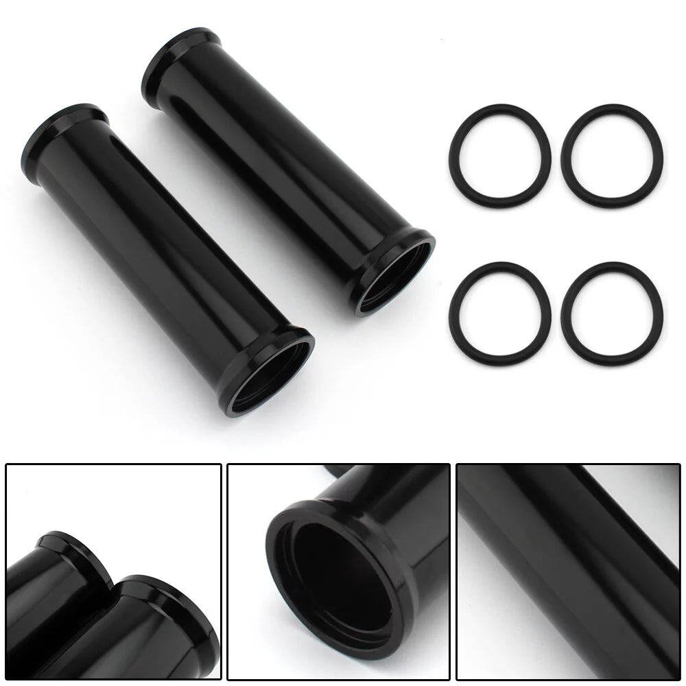 ALLTIMES 2PCS Motorcycle Front Fork Cover Shock Absorber for Harley for Sportster XL883 XL1200 FXD, Aluminum Alloy Black