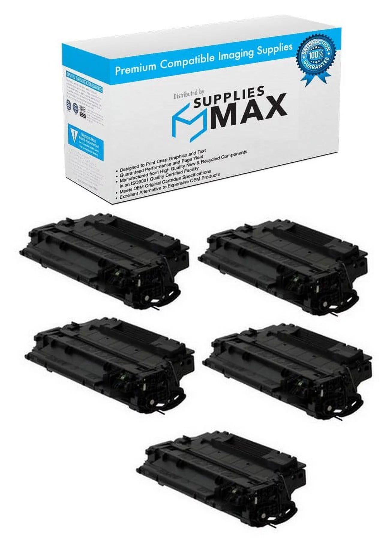 PrinterDash Compatible Replacement for Troy MICR 3015/3015DN/3015EX/Secure 3015/DXI-3015/EX-3015 Toner Cartridge (5/PK-6000 Page Yield) (02-81600-500_5PK)
