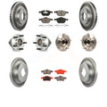 Transit Auto - Front Rear Hub Bearings Assembly Coated Disc Brake Rotors And Semi-Metallic Pads Kit (10Pc) For Mazda 3 2.0L with 4-Wheel ABS KBB-112102