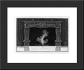 Fireplace: on the frieze of acanthus leaf between two horns, dolphins and sph...