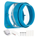 Uxcell 6-7 Backdraft Damper ABS Flexible Airflow Inline Backflow Duct Adaptor Blue 1 Set