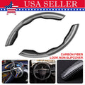 2x Carbon Fiber Car Steering Wheel Booster Cover Universal Non-Slip Accessories