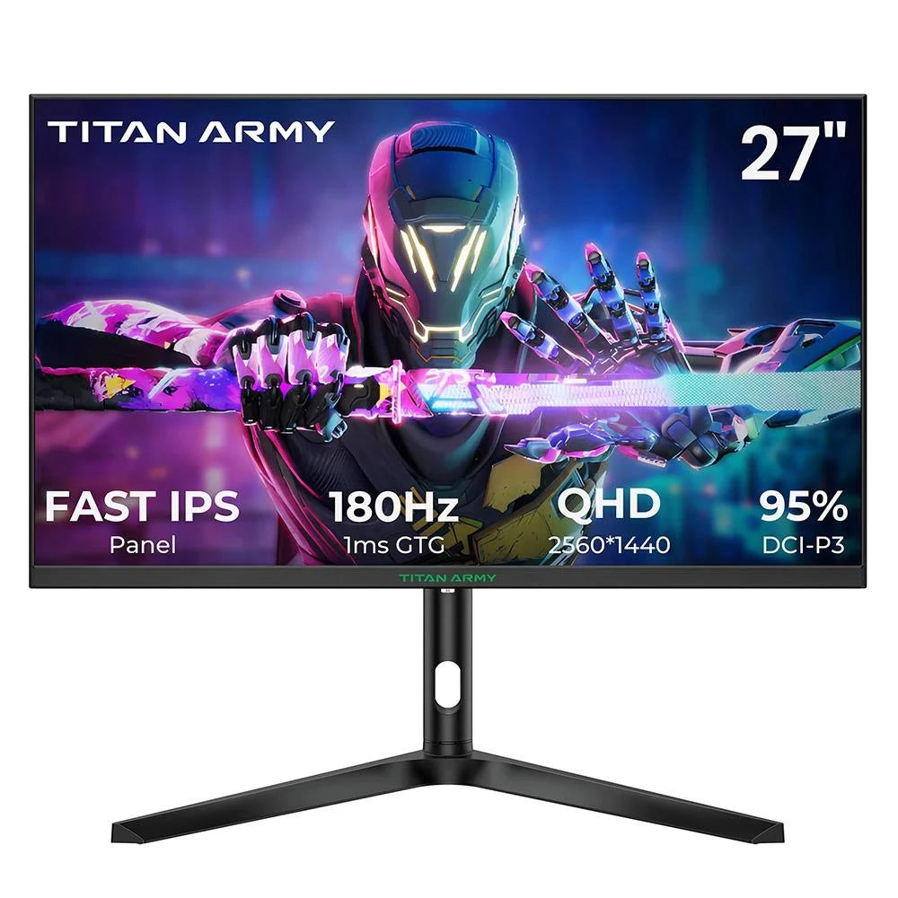 TITAN ARMY P27A2R 27-Inch Gaming Monitor - FAST IPS, QHD, 180Hz, 1ms GTG, Adaptive Sync