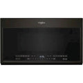 Whirlpool - 2.1 Cu. Ft. Over-the-Range Microwave with Steam Cooking - Black stainless steel