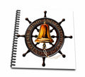 Nautical Boat Wheel and Bell Digital Art Fair Winds and Seas Drawing Book 8 x 8 inch db-335833-1