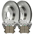 AutoShack Front Brake Calipers Ceramic Pads Rotors Kit Driver and Passenger Side Replacement for 2008 2009 2010 2011 2012 2013 Nissan Rogue 2014-2015 Rogue Select 2.5L AWD FWD