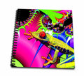3dRose Funky Frog Fractal Abstract Digital Art - Drawing Book, 8 by 8-inch