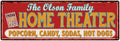 The OLSON Family Home Theater Sign Gift 6x18 Metal Movies Decor 206180100136